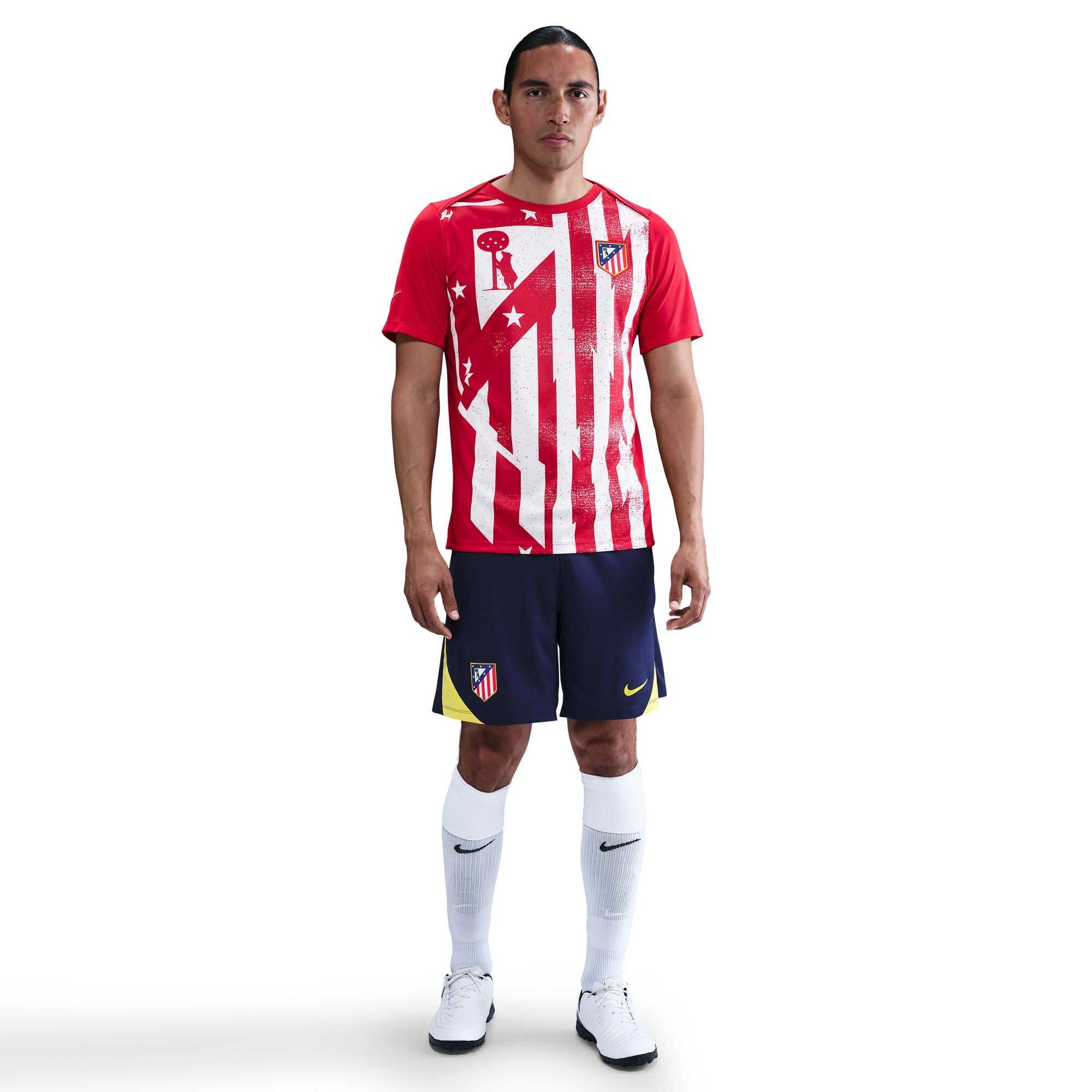 Atletico Madrid Academy Pro Home Straight Fit Pre-Match Short-Sleeve Top