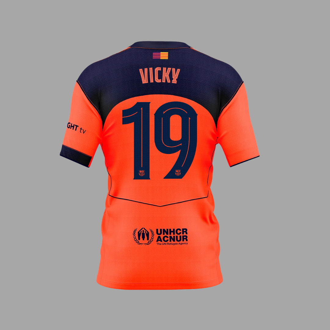 Vicky Lopez Third Shirt 2025/26 FC Barcelona Femeni Back of Shirt