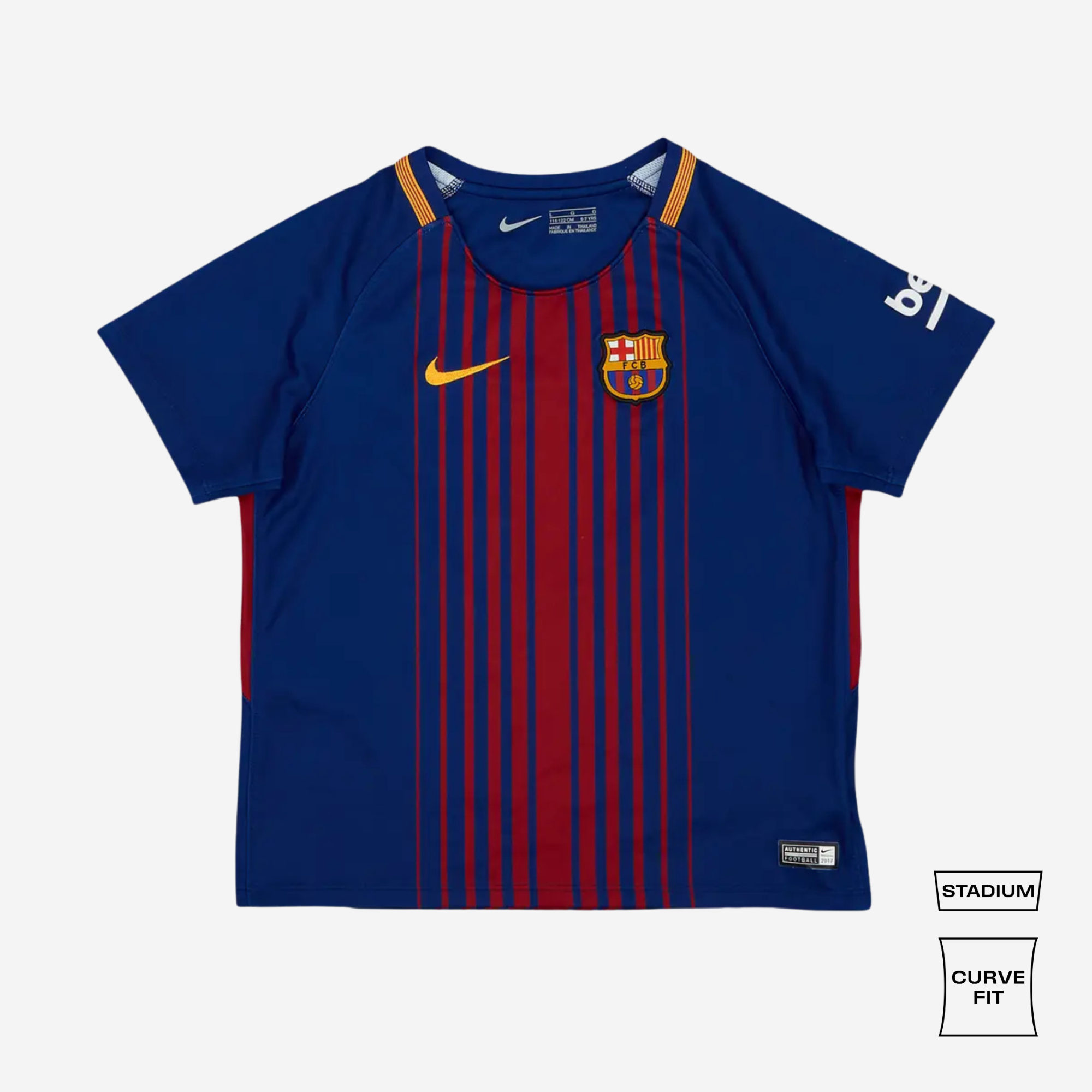 2017-18 Barcelona Home Shirt Curved Fit