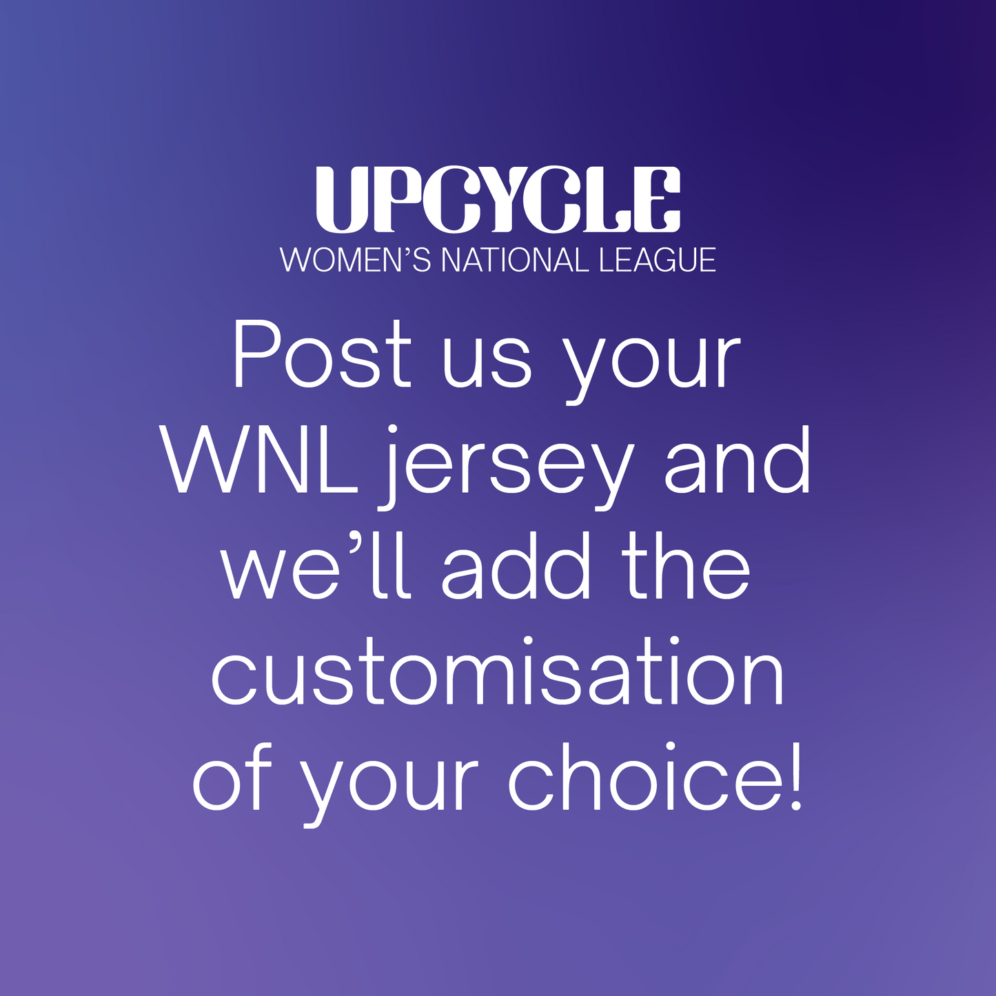 Upcycle your FA Women's National League Jersey