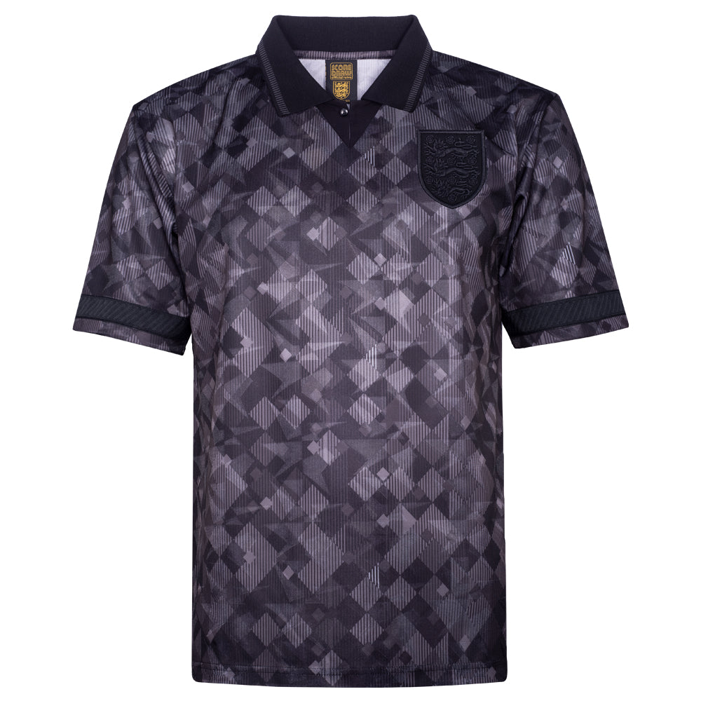 England 1990 Black Out Retro Shirt