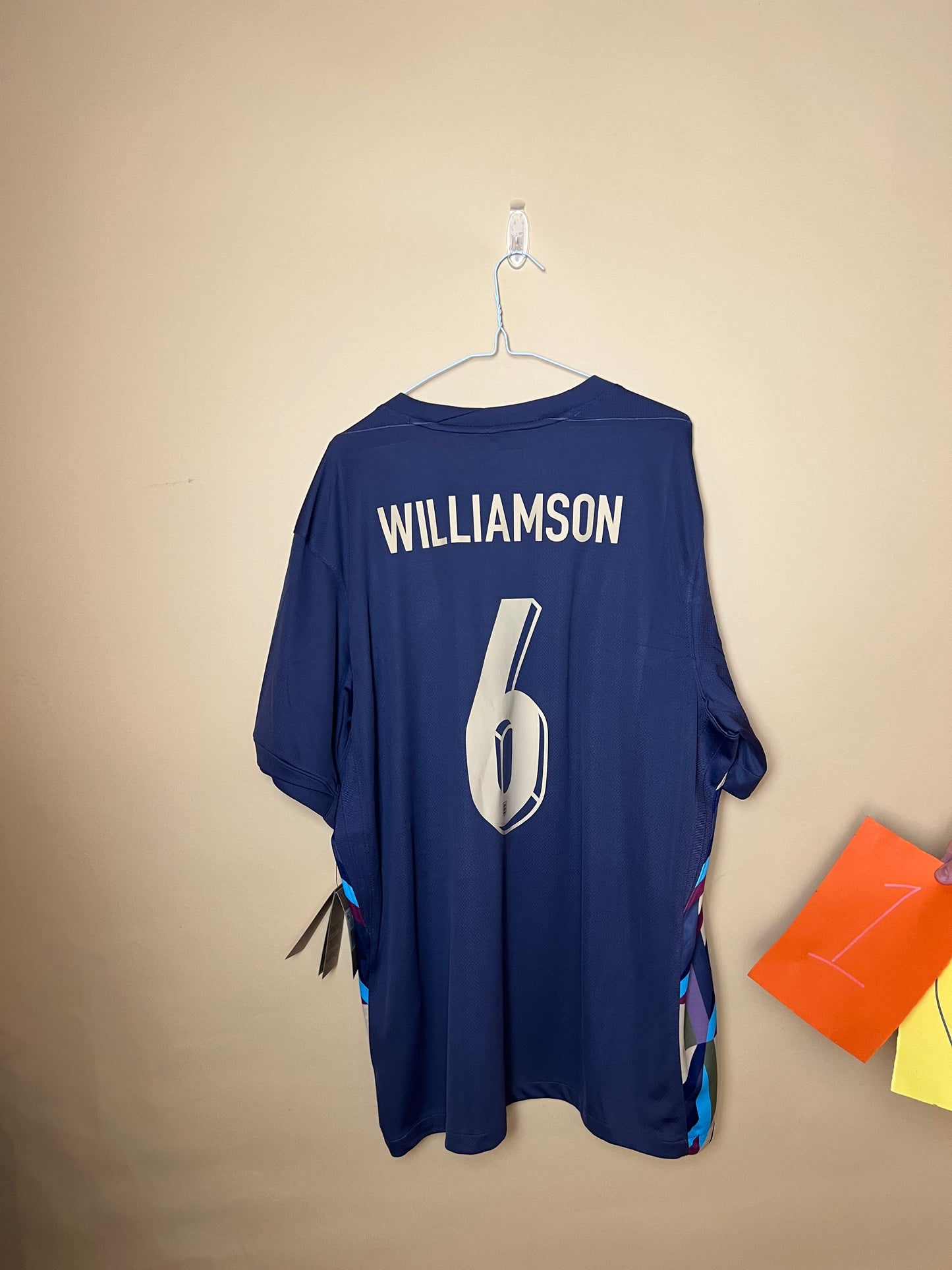 England Away 2024 2XL Straight Fit Shirt - Williamson 6 (w/ Euros 22 Patch)