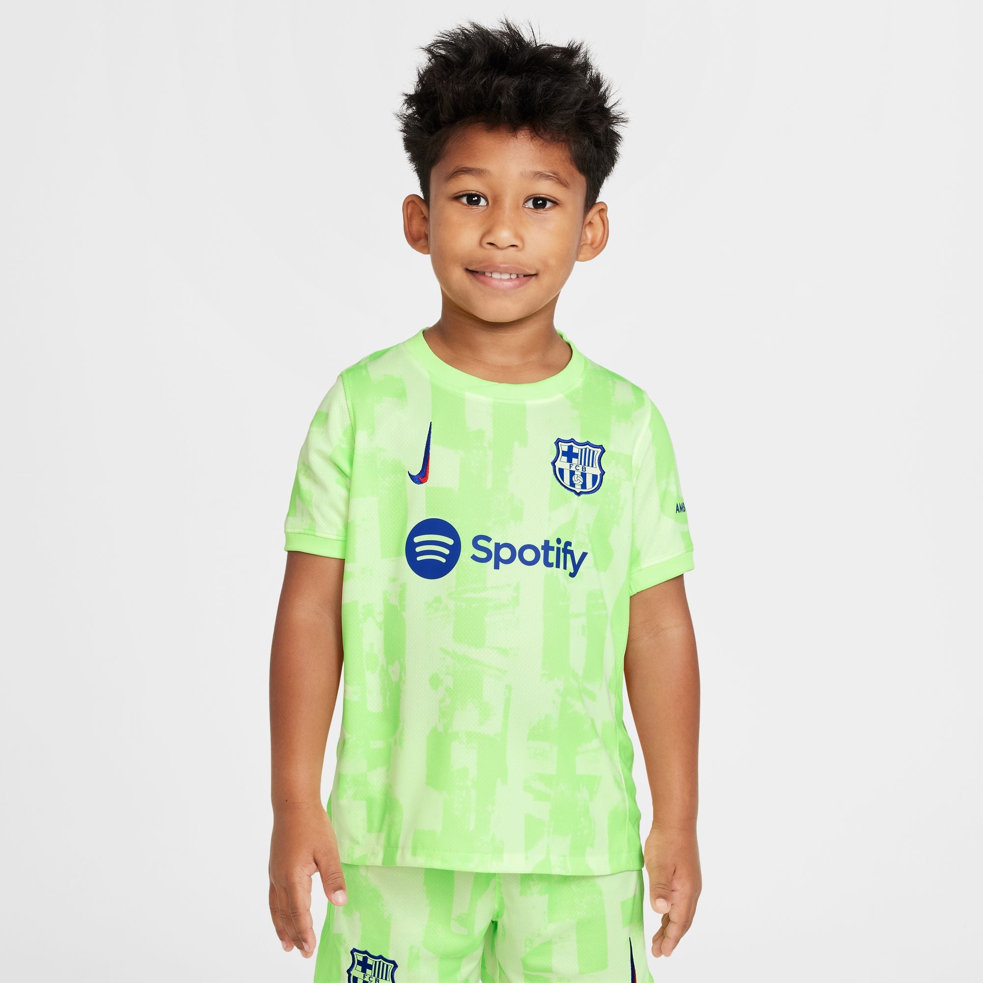 FC Barcelona 2024/25 Stadium Third Little Kids' Nike Soccer Replica Three-Piece Kit