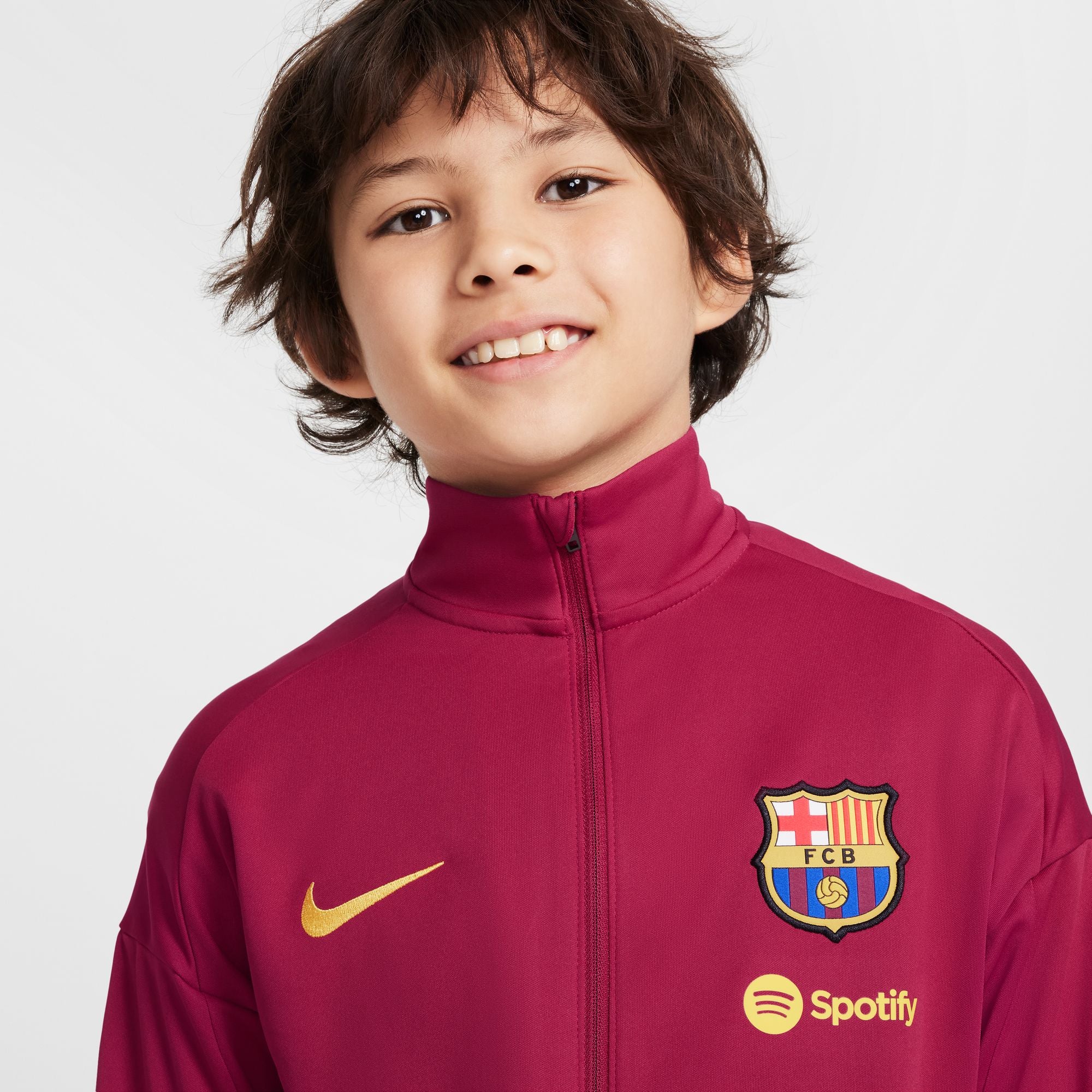 FC Barcelona Academy Pro Big Kids' Nike Dri-FIT Soccer Knit Tracksuit