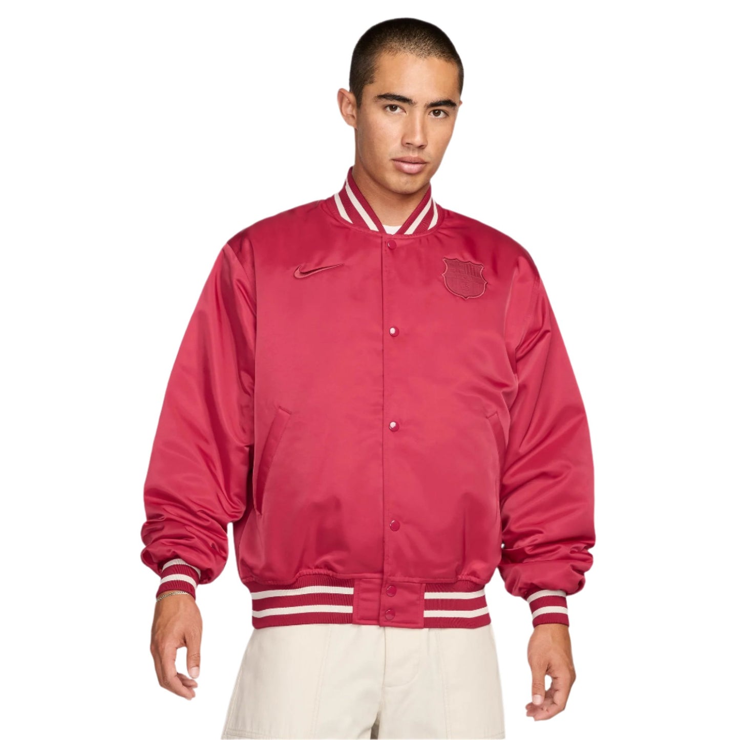 FC Barcelona Dugout Home Satin Jacket