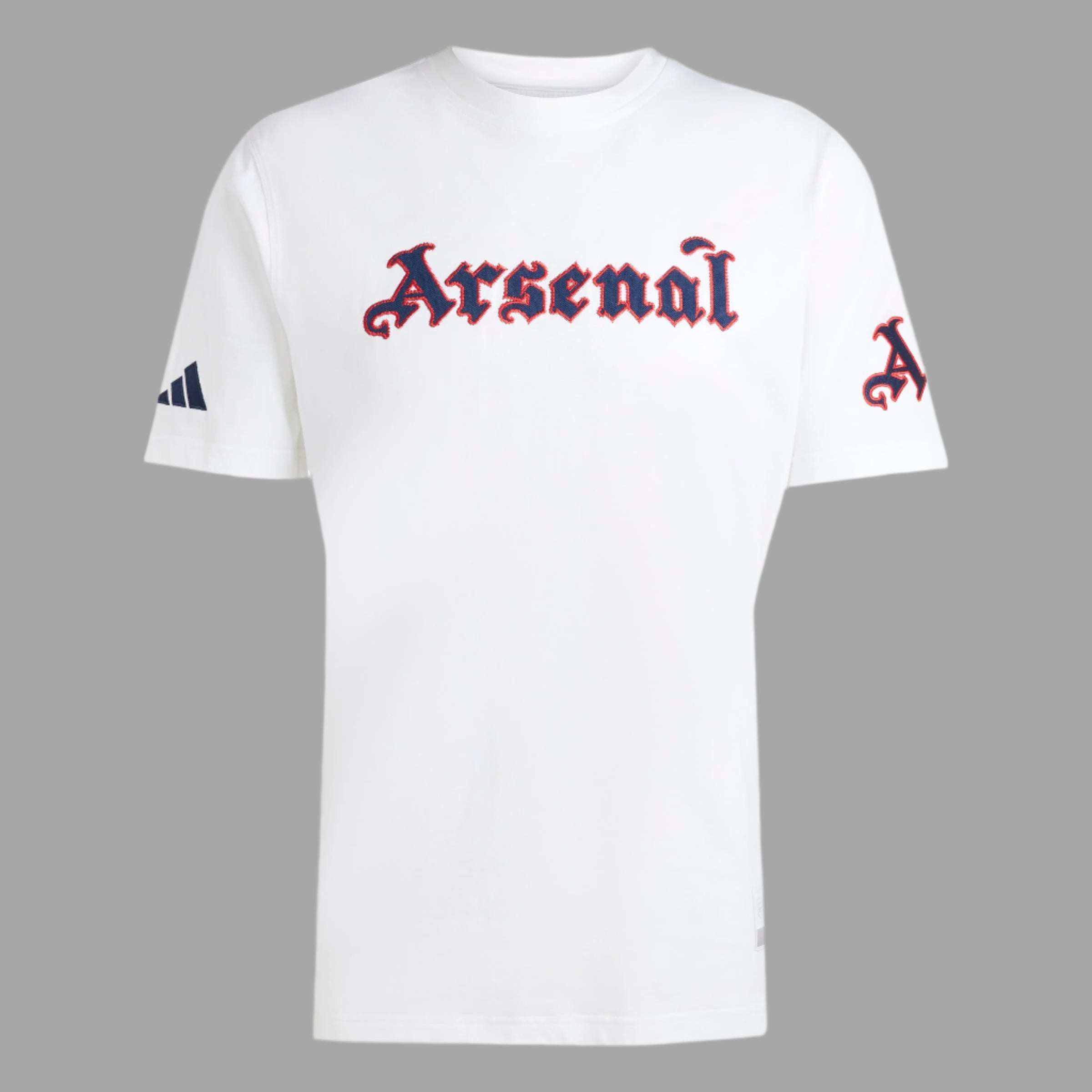 Arsenal US Pack White T-shirt men's fit gothic font arsenal