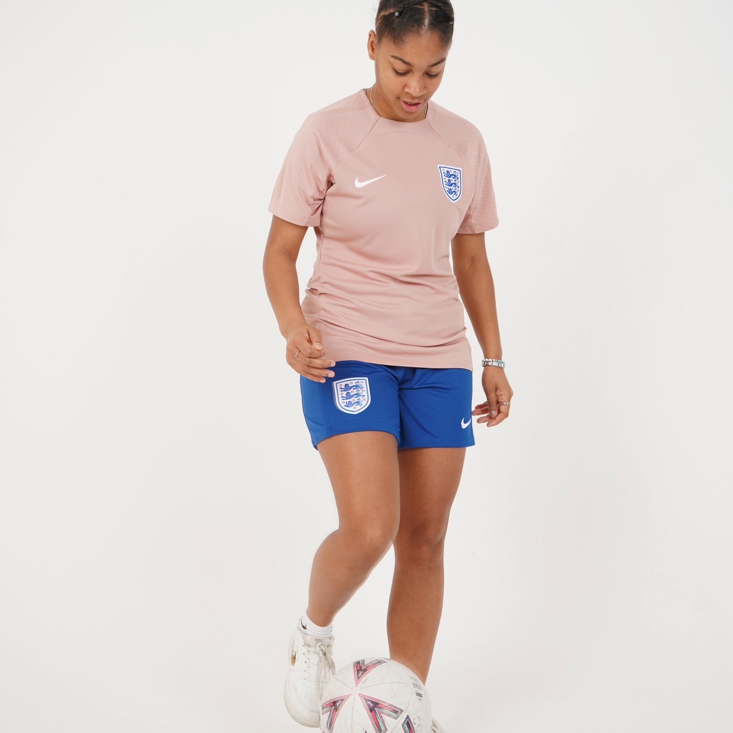 England Lionesses Home 2023 Straight Fit Nike Dri-FIT Football Shorts