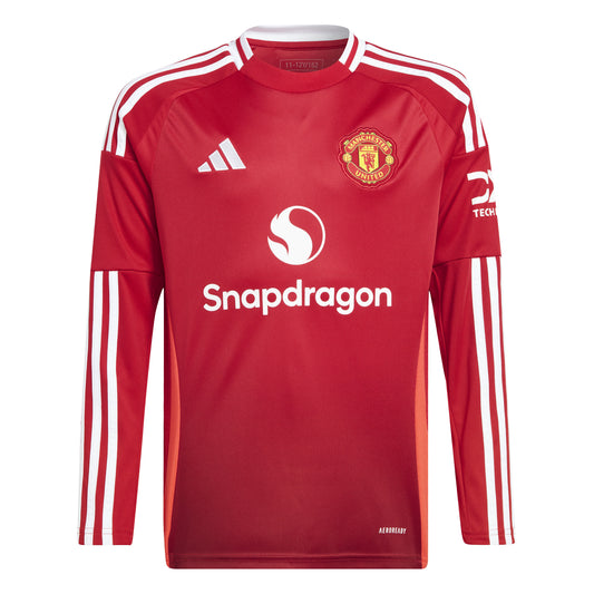 Manchester United 24/25 Long Sleeve Home Jersey Kids