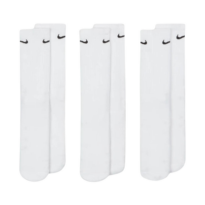 Calcetines de entrenamiento Nike Everyday Cushioned blancos (3 pares)