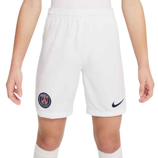 Shorts de fútbol Nike Dri-FIT Stadium de visitante para niño talla grande Paris Saint-Germain 23/24