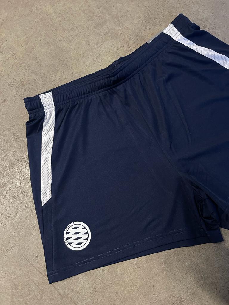 Manchester Laces Navy Shorts (comes with white Laces logo)