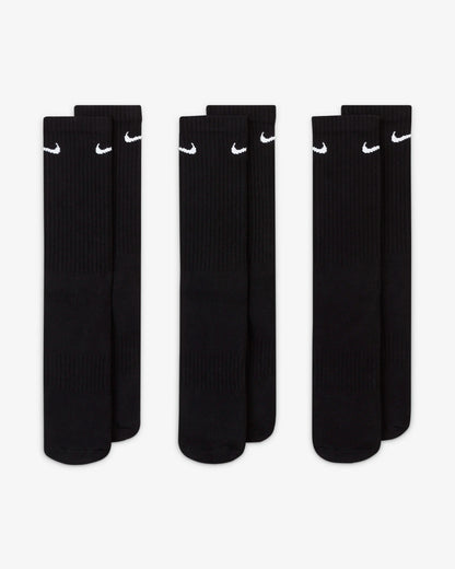 Calcetines deportivos Nike Everyday Cushioned negros (3 pares)